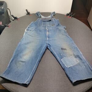 C.E. Schmidt Workwear Bib Overalls Men's 38x30 (Actual 21" Inseam) Blue Denim